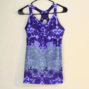Athleta | Paisley Purple Tank Top
